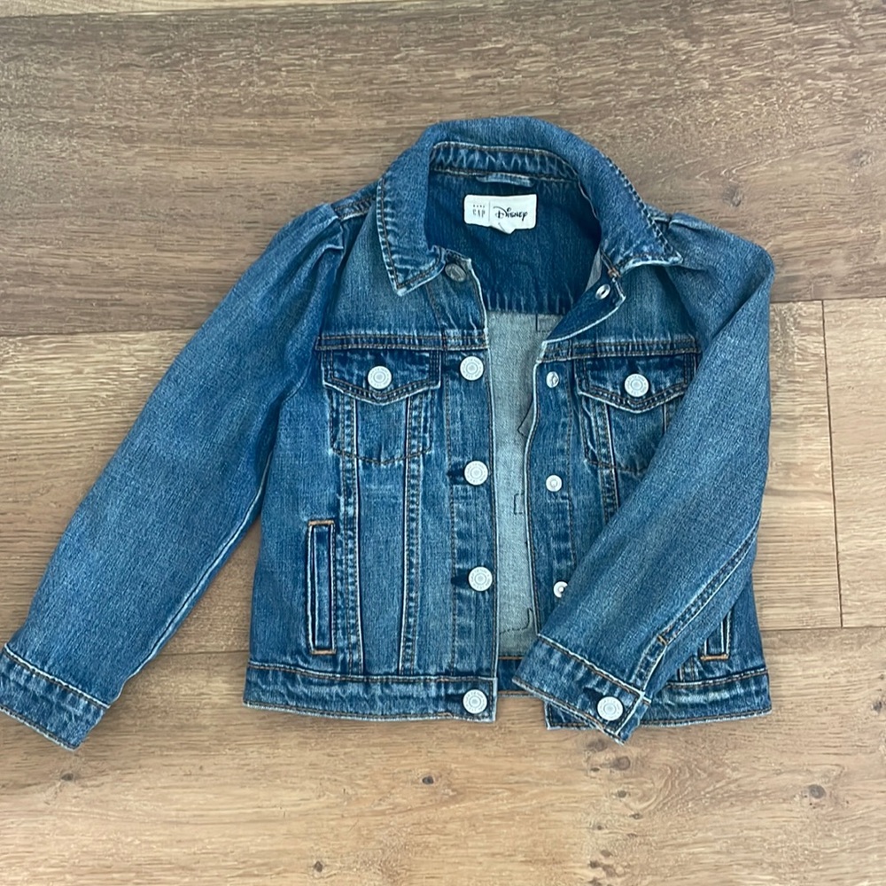 Gap Disney Toddler Embroidered minnie mouse denim jacket - size 5T